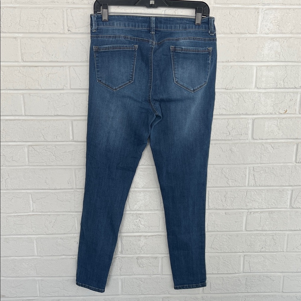 1822 Denim Classic Blue Women's Jeans with Distressed Rips Size 30 - Picture 4 of 8
